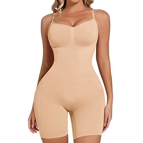 Joyshaper Damen Formende Body Shaper Bauchweg Shapewear Bodysuits Figurformender Oberschenkel Schlanker Nahtlos Shaping Unterwäsche Beige,L von Joyshaper