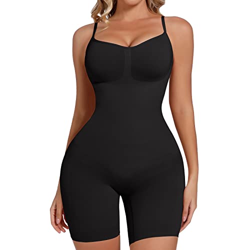 Joyshaper Damen Formende Body Shaper Bauchweg Shapewear Bodysuits Figurformender Oberschenkel Schlanker Nahtlos Shaping Unterwäsche Schwarz,L von Joyshaper