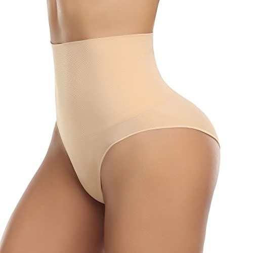 Joyshaper Damen Formende Miederslip Bauch Weg Unterhose Hohe Taille Shapewear Miederpant Nahtlose Unterwäsche Beige 2XL von Joyshaper