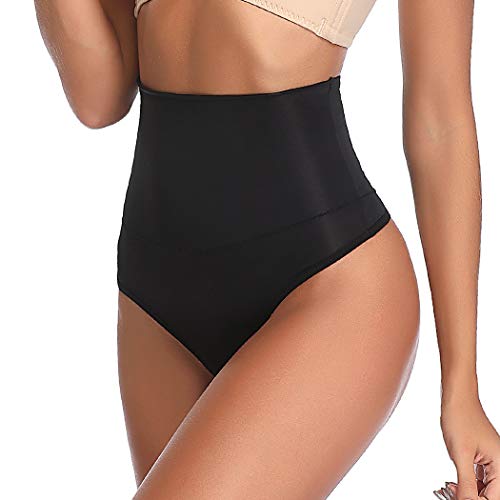 Joyshaper High Waist Unterhosen für Damen Mieder String Bauchweg Hose Tanga Strings Thong Nahtlose Slip Hohe Taille Figurformender Miederslip Miederhose Miederpants Shaping Unterwäsche Schwarz XXL von Joyshaper