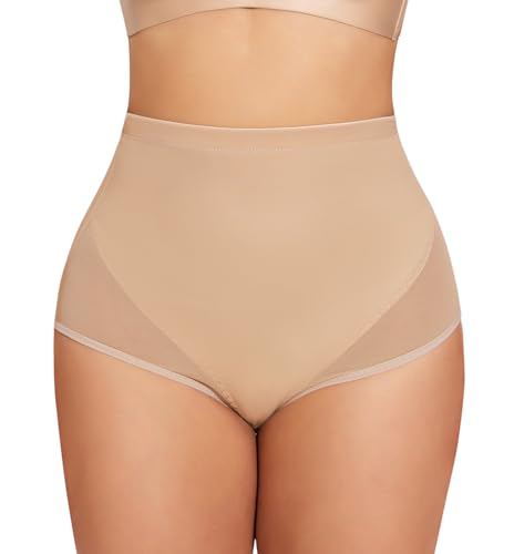 Joyshaper Damen Shapewear Bauchweg Unterhose Nahtlos Body Shaper Hose Formende Miederdlip Miederhose Bauch Weg Miederpants Shaping Po Push Up Slip Höschen Figurformende Unterwäsche Beige L von Joyshaper