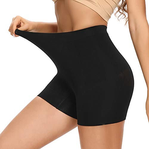 Joyshaper Damen Unterhose Unter Rock Kurz Hose Miederpants Miederhose Anti-Chafing Slip Shorts Panty Boxershorts Nahtlose Unterwäsche, Schwarz, L von Joyshaper