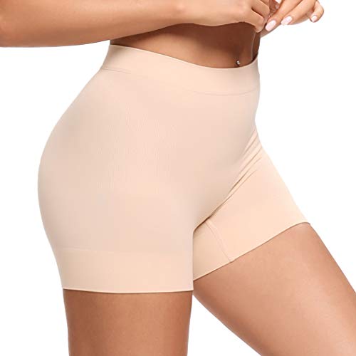 Joyshaper Kurz Hose Unter Kleid Damen Nahtlose Unterhose Unter Rock Radlerhose Anti Chafing Shorts Slipshorts Miederhose Miederslip Miederpants Boxer Shorts Unterwäsche Beige XL von Joyshaper