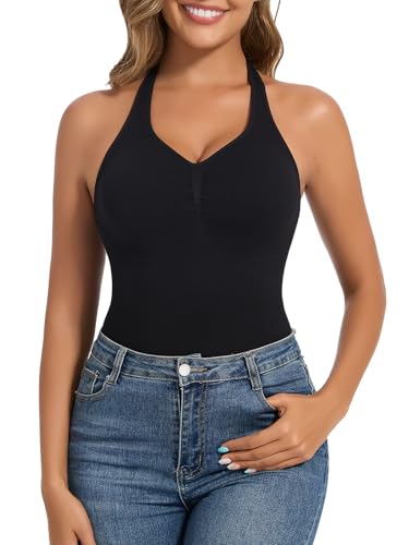 Joyshaper Shapewear Unterhemd Damen Formende Tops Bauchkontrolle Shaping Unterhemd Top Figurformender Trägertop Camisole Kompressions Tanktop Schwarz S von Joyshaper