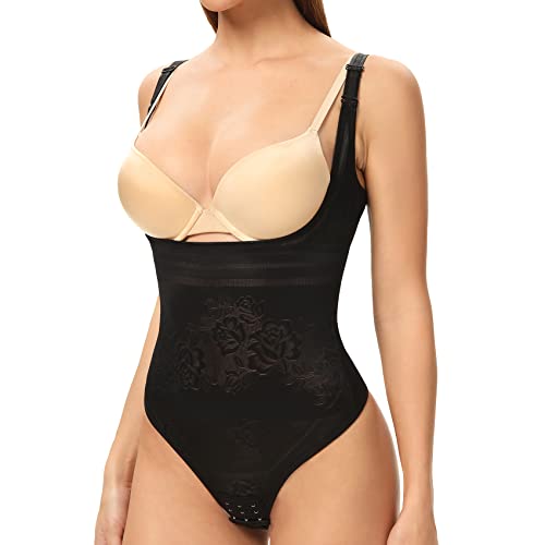 Joyshaper Shapewear Damen Body Bauch Weg Body Shaper Tummy Control Thong Bodysuit Shaping Unterwäsche Schwarz L von Joyshaper