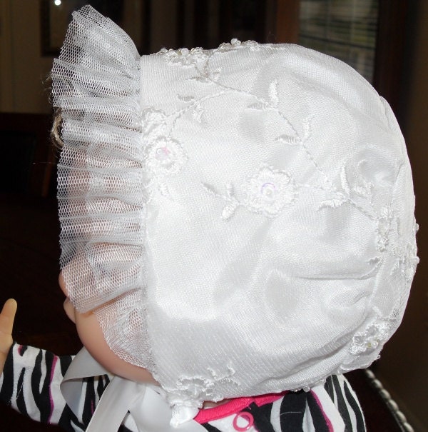 Baby Mädchen Spitze Häubchen von Joysheartcreations