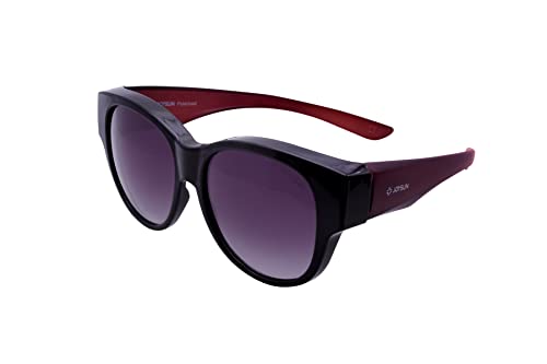 Joysun für Herren und Damen polarisierte Linsendeckel Wrap-Around Überziehbrille über normale Korrekturbrille Anti-Blendung 100% UV 400-Schutz. Ideal für Autofahren, Radfahren, Laufen & Sport ZP9016L1 von Joysun
