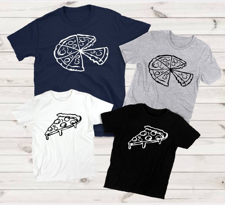 Eltern-Kind-Pizza-T-Shirt, Passende Familienhemden, Pizza-Hemden, Hemden Set Pizza-T-Shirts Vatertagsgeschenk Männer Vater Tochter Mama von JoysunDesigns