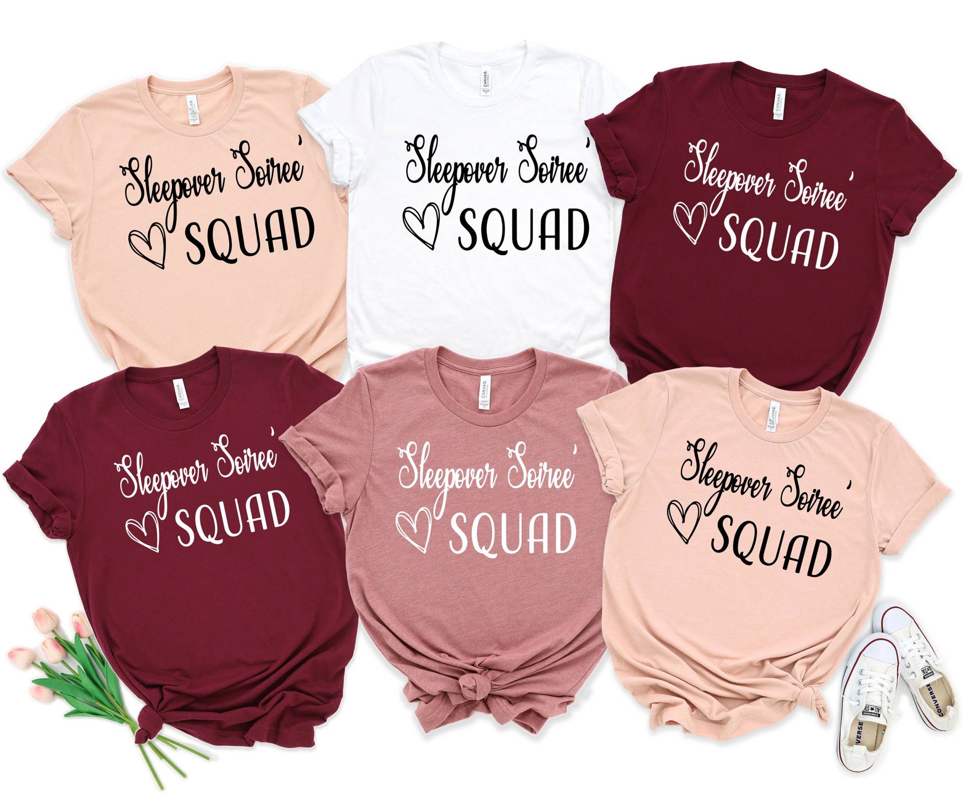 Sleepover Soiree Squad Shirts, Geburtstag Shirt, Pyjama Party Mädchen Geburtstagsparty Teen Geburtstagsparty, Shirt von JoysunDesigns