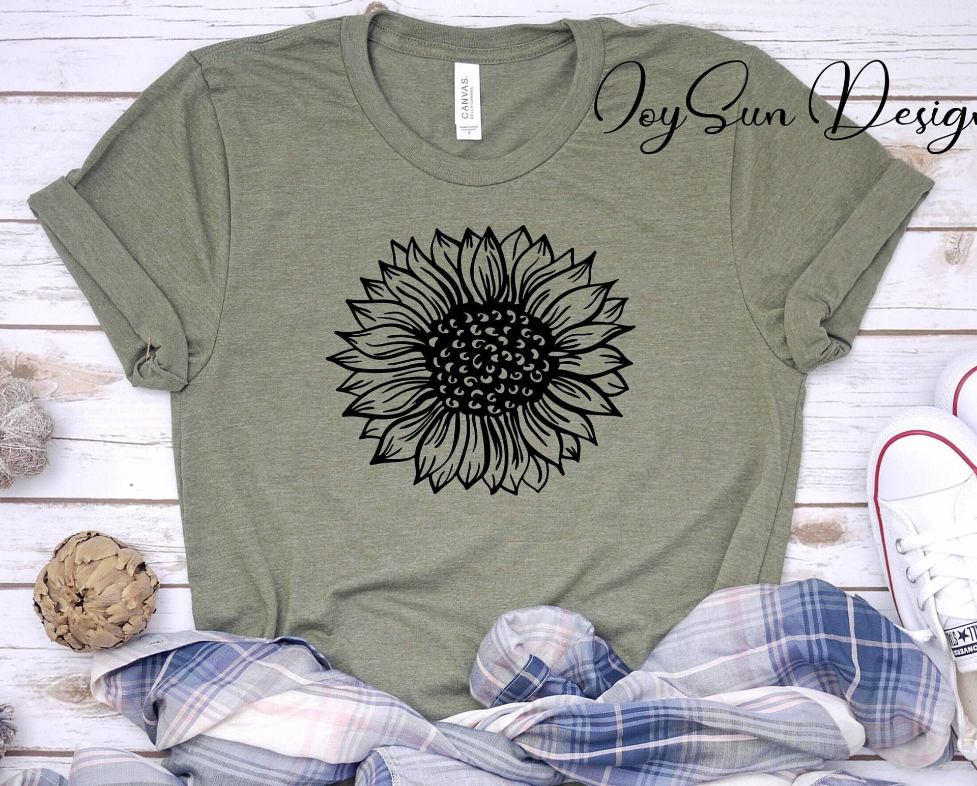 Sonnenblume Shirt, Sonnenblume, Floral T Blumen Garten Damen Herbst Tshirt, Shirts von JoysunDesigns