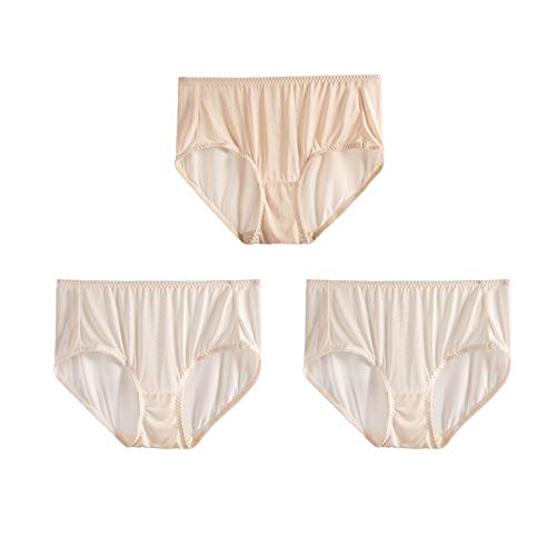 Joyunii 100% Seide Panty Hipster Damen Atmungsaktive Slip Nahtlos Unterwäsche Transparent mit Mittlere Taille von Joyunii