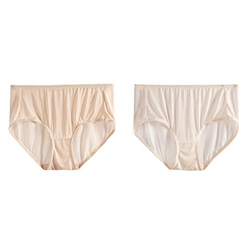 Joyunii 100% Seide Panty Hipster Damen Atmungsaktive Slip Nahtlos Unterwäsche Transparent mit Mittlere Taille von Joyunii