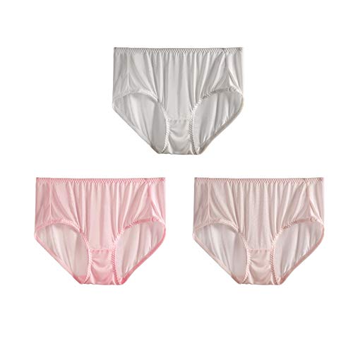 Joyunii 100% Seide Panty Hipster Damen Atmungsaktive Slip Nahtlos Unterwäsche Transparent mit Mittlere Taille von Joyunii