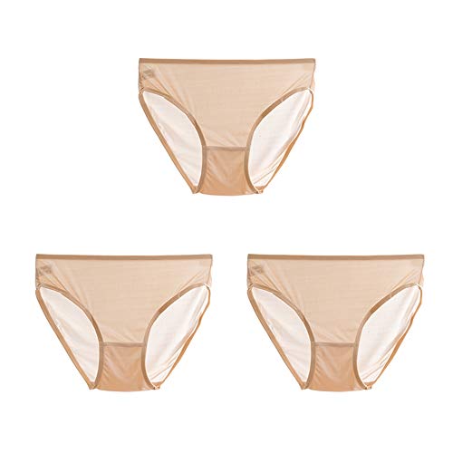 Joyunii Bikini Slip Damen aus 100% Seide Unterhosen Atmungsaktive Panty Hipster Unterwäsche von Joyunii