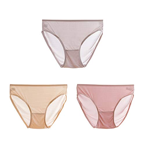 Joyunii Bikini Slip Damen aus 100% Seide Unterhosen Atmungsaktive Panty Hipster Unterwäsche von Joyunii