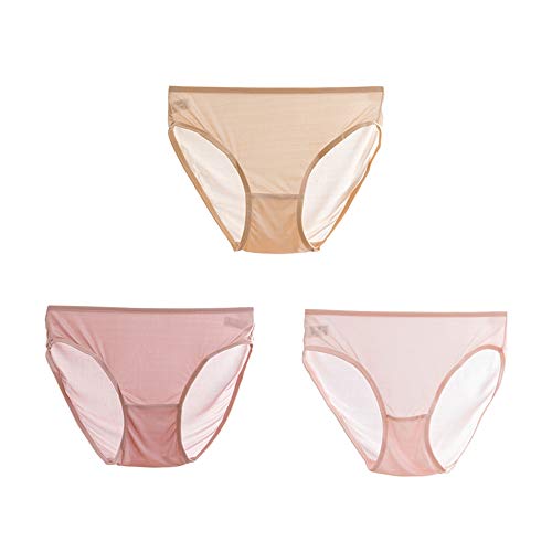 Joyunii Bikini Slip Damen aus 100% Seide Unterhosen Atmungsaktive Panty Hipster Unterwäsche von Joyunii