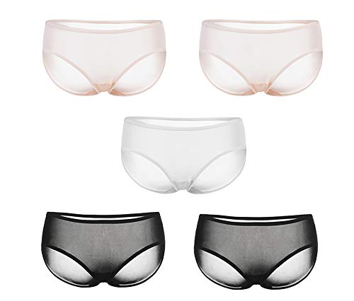 Joyunii Bikini Slip Damen aus 100% Seide Unterhosen Atmungsaktive Panty Hipster Unterwäsche von Joyunii