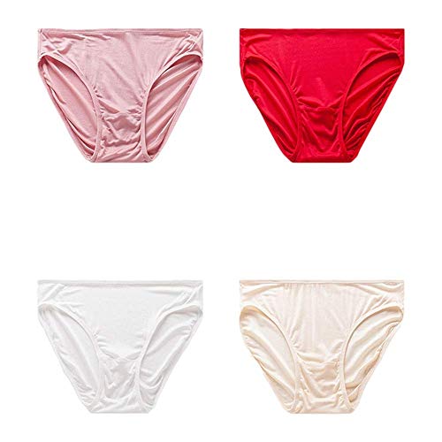 Joyunii Bikini Slip Damen aus 100% Seide Unterhosen Atmungsaktive Panty Hipster Unterwäsche von Joyunii