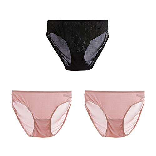 Joyunii Bikini Slip Damen aus 100% Seide Unterhosen Atmungsaktive Panty Hipster Unterwäsche von Joyunii