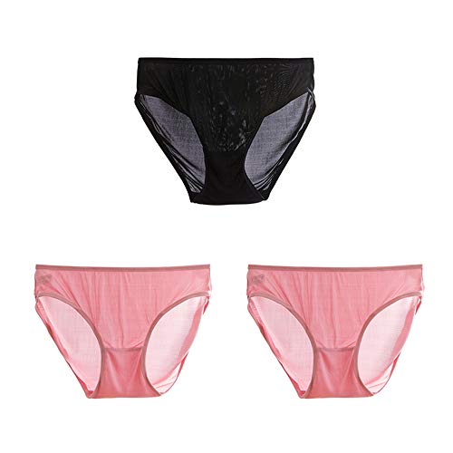 Joyunii Bikini Slip Damen aus 100% Seide Unterhosen Atmungsaktive Panty Hipster Unterwäsche von Joyunii