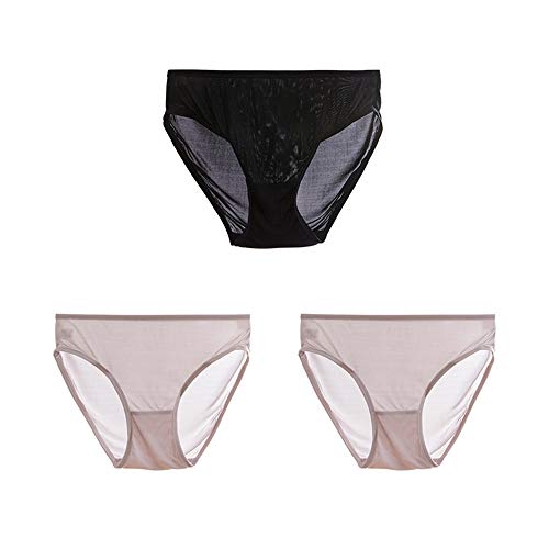 Joyunii Bikini Slip Damen aus 100% Seide Unterhosen Atmungsaktive Panty Hipster Unterwäsche von Joyunii