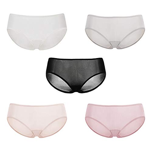 Joyunii Bikini Slip Damen aus 100% Seide Unterhosen Atmungsaktive Panty Hipster Unterwäsche von Joyunii