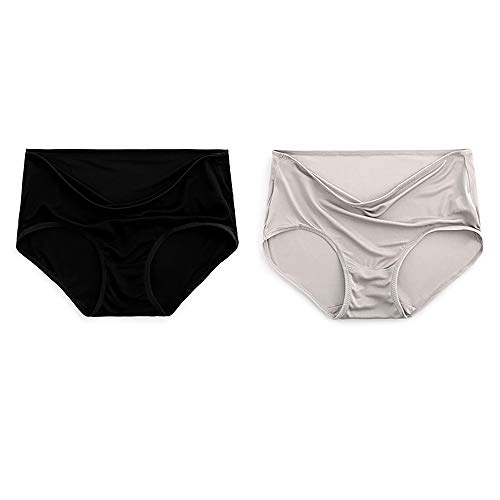Joyunii Bikini Slip aus reinem Seidenfibroin Damen Briefs Atmungsaktive mit Mittlere Taille von Joyunii