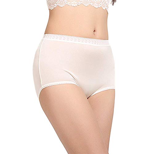 Joyunii Dame Taillenslip 100% Seide Slip High Waist Brief Atmungsaktive seidige Unterwäsche von Joyunii