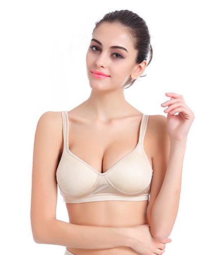 Joyunii Damen BH Ohne Bügel 100% Seide BH Seamless Unterwäsche von Joyunii