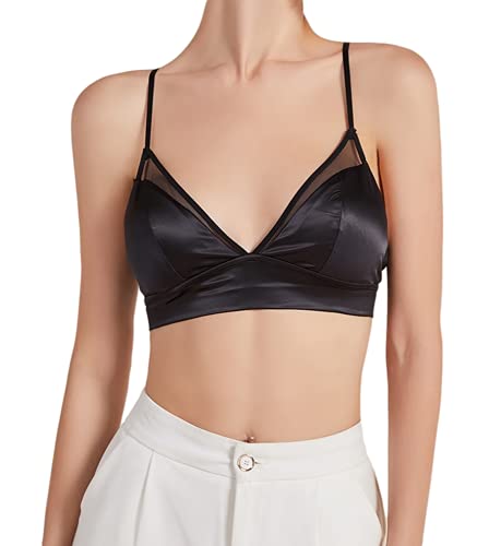 Joyunii Damen Bügelloser aus Seide BH Traumweich BH Comfort Soft BH Bralette Weiche Alltagswäsche Angenehmer Support von Joyunii