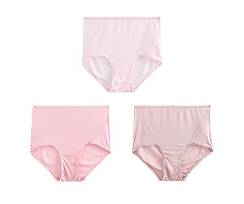 Joyunii Damen Panties 100% Seide Slip Hohe Taille Unterhosen Spitze Unterwäsche Antibakterielle Hipsters von Joyunii