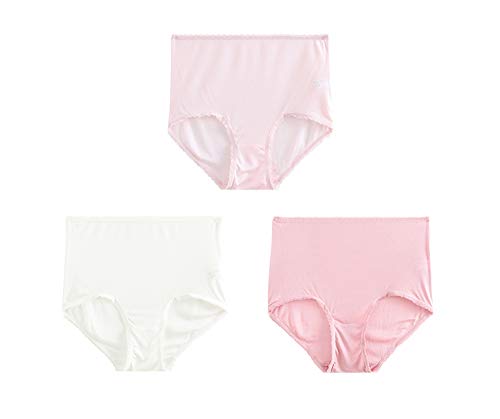 Joyunii Damen Panties 100% Seide Slip Hohe Taille Unterhosen Spitze Unterwäsche Antibakterielle Hipsters von Joyunii