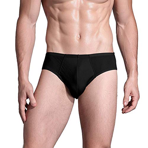 Joyunii Herren Slips Seide Unterhosen Schlüpfer Männer Unterwäsche seidenweich Briefs,3er Pack von Joyunii