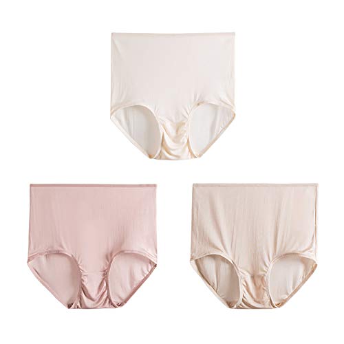 Joyunii Seidenunterwäsche für Damen Seiden Unterhosen Hohe Taille Antibakterielle Slip Hipster Frauen Unterwäsche von Joyunii