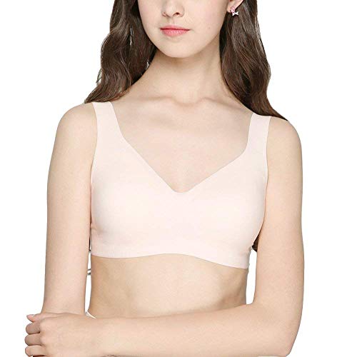 Joyunii Zero Feel Serie Damen Bralette V-Ausschnitt Bustier Nahtlos Wohlfühl-BH Ohne Bügel aus Modal von Joyunii