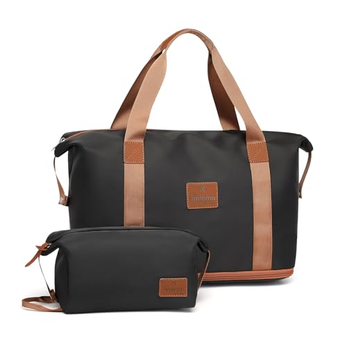 Joyway Reisetasche Damen, Faltbare Sporttasche Overnight Weekend Handgepäck für Damen, Kurze Reisen, Urlaub, Sport Gym wasserfest Travel Bag Schwarz Joyway Reisetasche Damen, Faltbare Sporttasche Overnight Weekend Handgepäck für Damen, Kurze Reisen, Urlaub, Sport Gym wasserfest Travel Bag Schwarz von Joyway