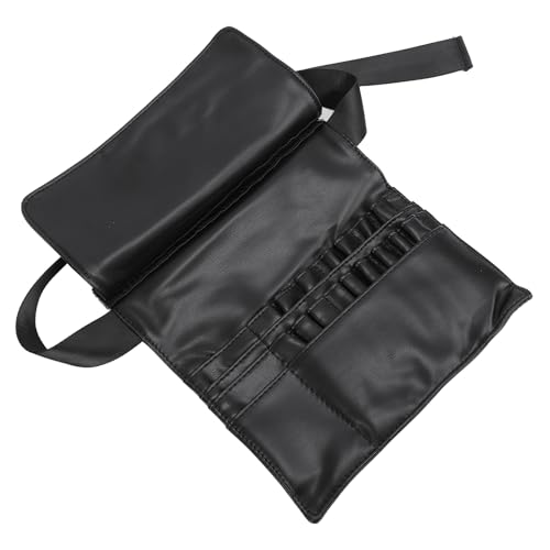Joyzan Kosmetische Pinsel Taillenbeutel, PU Leder Tragbares Verstellbares Gürtel -Taschenband Travel Multifunktional Beutelhalter Rolling Design Organizer Lagerhülle Künstle von Joyzan