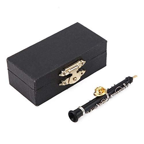 Oboe Form Mini Pin Brosche, Shape Design Musikinstrument Miniatur Mode Brosche mit Samtgefütterter Instrumentenkoffer Kreative Musikinstrumente Craft Kleidung Dekoration Geschenk für Freund Familie Oboe Form Mini Pin Brosche, Shape Design Musikinstrument Miniatur Mode Brosche mit Samtgefütterter Instrumentenkoffer Kreative Musikinstrumente Craft Kleidung Dekoration Geschenk für Freund Familie von Joyzan