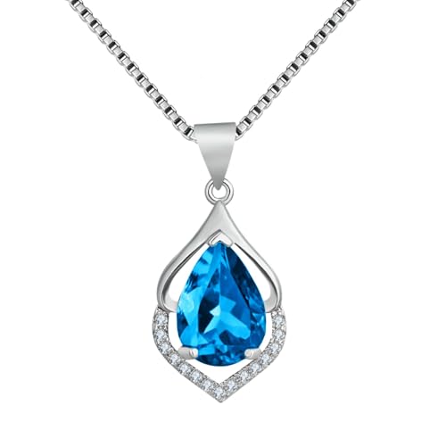 Amethyst Teardrop Necklace Women Elegant Pendant Delicate Jewelry Gift Silver Chain Collarbone Design Amethyst Teardrop Necklace Women Elegant Pendant Delicate Jewelry Gift Silver Chain Collarbone Design von Jpltlvy