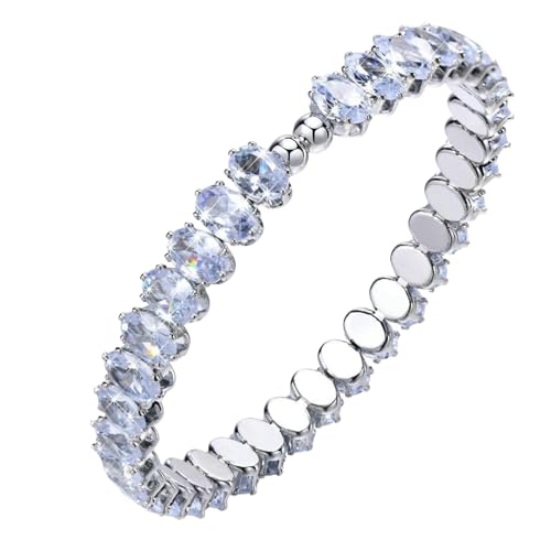 Armband mit offenem Design, bunter ovaler Edelstein, Schmuck für Frauen als Geschenk von Jpltlvy