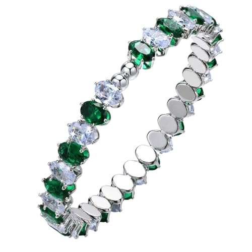 Armband mit offenem Design, bunter ovaler Edelstein, Schmuck für Frauen als Geschenk von Jpltlvy