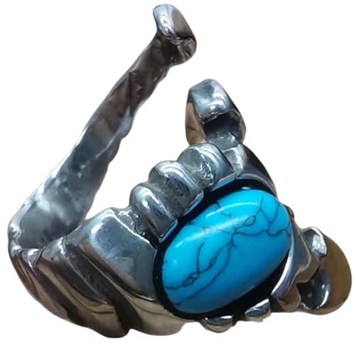 Blauer Skorpion-Ring für Herren, Edelstahl, Punk, Gothic, Schmuck, dunkel, ästhetisch, modisches Accessoire, Geschenk, 11 von Jpltlvy