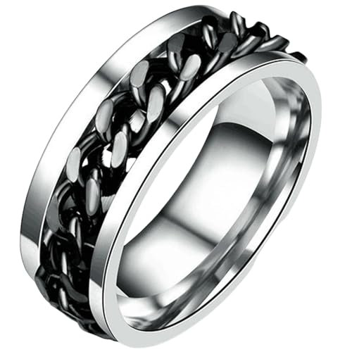 Drehbarer Kettenring aus Titanstahl für Herren, multifunktionaler Bieröffner, Schmuck, Industrie-Stil, Accessoire, Geschenk für Ihn, 33 cm von Jpltlvy