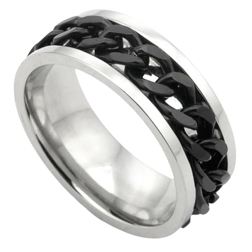 Edelstahl-Ketten-Flaschenöffnerring für Herren, industrieller minimalistischer Schmuck, multifunktionales Spinner-Design, Geschenk, 32, Titanstahl Edelstahl-Ketten-Flaschenöffnerring für Herren, industrieller minimalistischer Schmuck, multifunktionales Spinner-Design, Geschenk, 32, Titanstahl von Jpltlvy