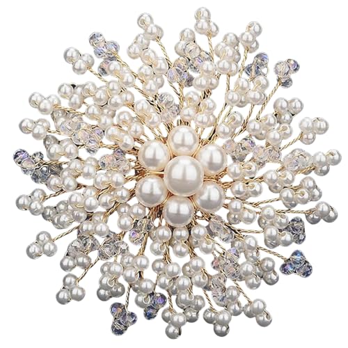 Elegante Perlen-Brosche, handgefertigt, Blumen-Anstecknadel, einzigartiges Boutique-Design, Statement-Accessoire, für Bankett, Geschenk, Brosche von Jpltlvy