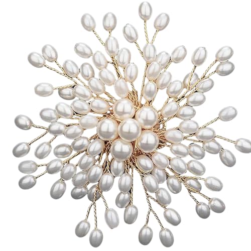 Elegante Perlen-Brosche, handgefertigt, Blumen-Anstecknadel, einzigartiges Boutique-Design, Statement-Accessoire, für Bankett, Geschenk, Brosche von Jpltlvy