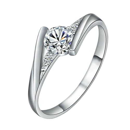 Eleganter Ring mit Zirkonia und Kristallakzenten, Schmuck für besondere Anlässe, Schmuck für Frauen, geeignet als Geschenk, Einstellbar von Jpltlvy