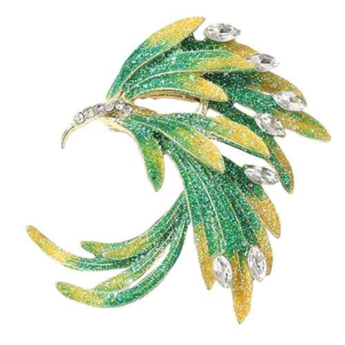 Emaille Farbverlauf Feder Brosche Frauen Chinesischer Stil Vintage Blüte Kristall Verziert Pin Elegant Pullover Accessoire Geschenk, Brosche Emaille Farbverlauf Feder Brosche Frauen Chinesischer Stil Vintage Blüte Kristall Verziert Pin Elegant Pullover Accessoire Geschenk, Brosche von Jpltlvy