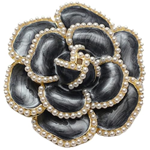 Emaille Kamelie Chic Brosche für Frauen Vintage Anzug Pullover Anstecknadel Elegantes Accessoire Geschenk, Brosche von Jpltlvy