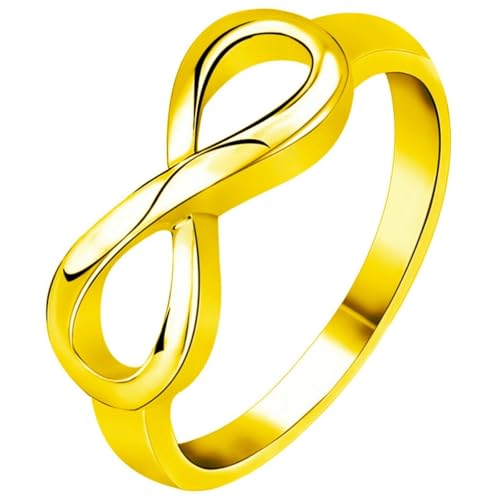 Geometrischer durchbrochener Ring, Unendlichkeitssymbol, Kreuzband, stapelbar, zierlicher Schmuck, symbolisches Geschenk für Frauen, minimalistischer Ring, 11 von Jpltlvy